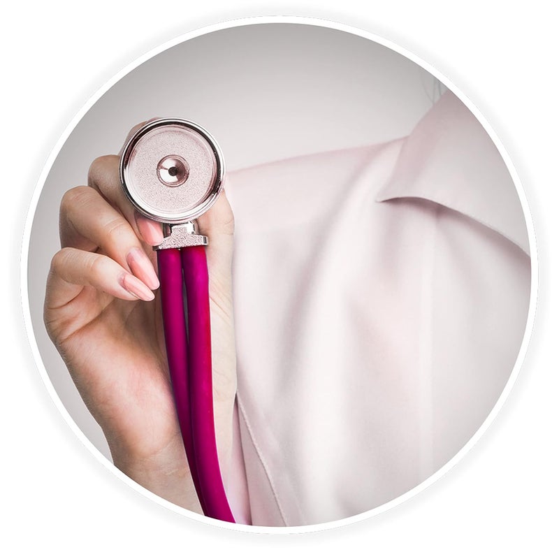 ASA Techmed ستيثوسكوب سبراجي مزدوج الأنبوب للبالغين والأطفال + مقص EMT متطابق، مثالي لموظفي الطوارئ، الممرضين، الأطباء، طلاب الطب، المسعفين، والمستجيبين الأوائل (ماجنتا) - Image 3